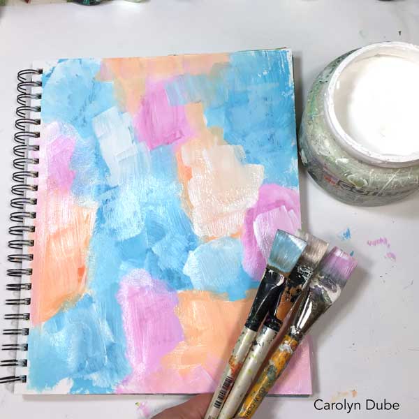 Watercolor crayons and art journaling with Carolyn Dube